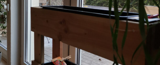 Vorziehen nachts in der Wohnung im Pflanzgestell SKY02 für die Gartensaison 2022