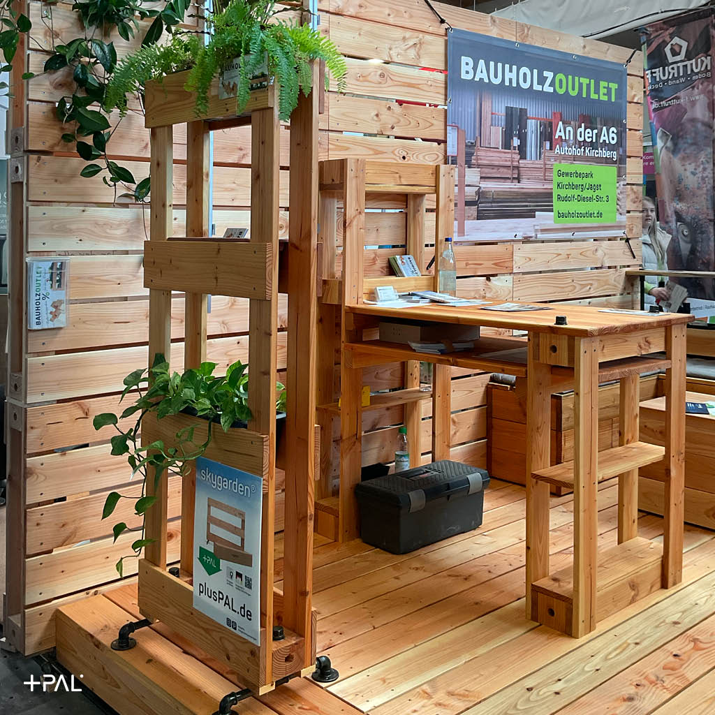 Messestand aus Holz - Messesystem Motiv 1