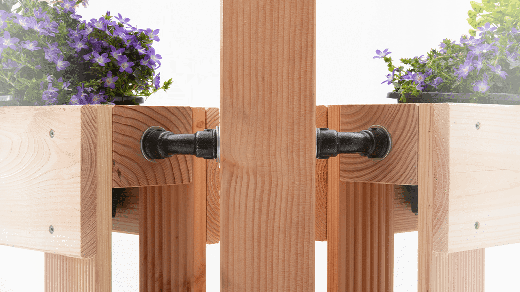 Gartenzaun aus Holz Ecke