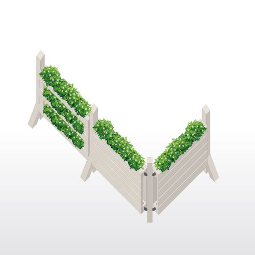 Sichtschutz Gastronomie Terrasse oder Raumtrenner Aussengastronomie mit PF120+ Fuss Element 4b