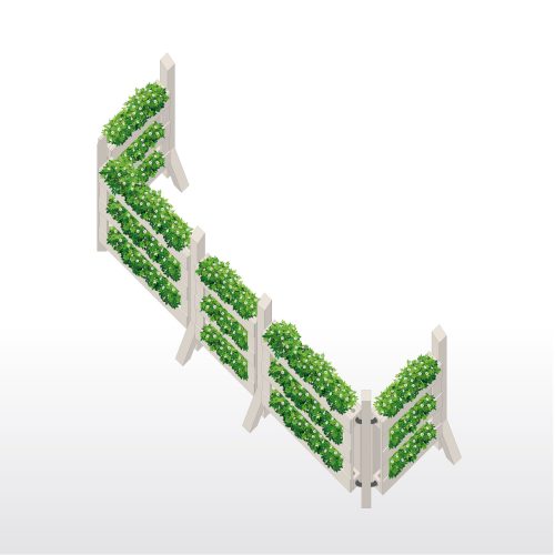 Sichtschutz Gastronomie Terrasse oder Raumtrenner Aussengastronomie mit PF120+ Fuss Element 3b