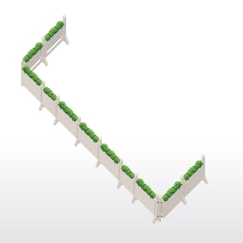 Sichtschutz Gastronomie Terrasse oder Raumtrenner Aussengastronomie mit PF120+ Fuss Beispiel 6