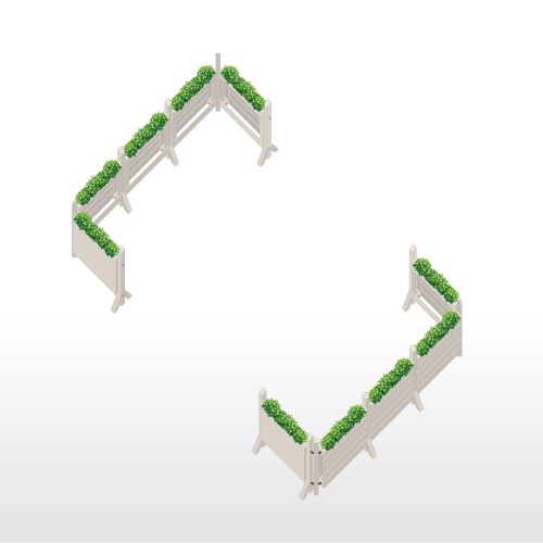 Sichtschutz Gastronomie Terrasse oder Raumtrenner Aussengastronomie mit PF120+ Fuss Beispiel 4
