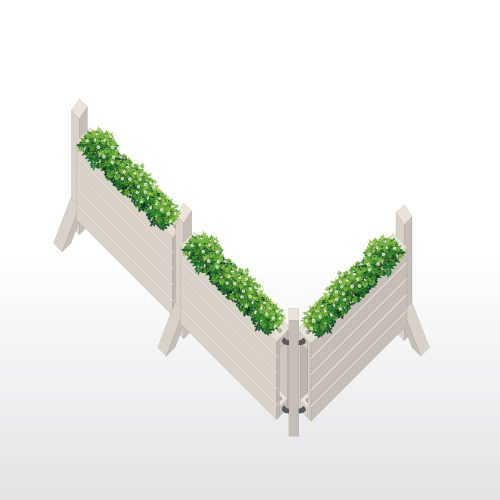 Sichtschutz Gastronomie Terrasse oder Raumtrenner Aussengastronomie mit PF120+ Fuss Element 2