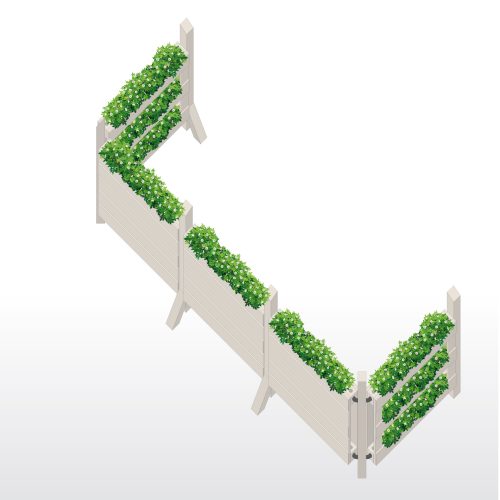 Sichtschutz Gastronomie Terrasse oder Raumtrenner Aussengastronomie mit PF120+ Fuss Element 3b